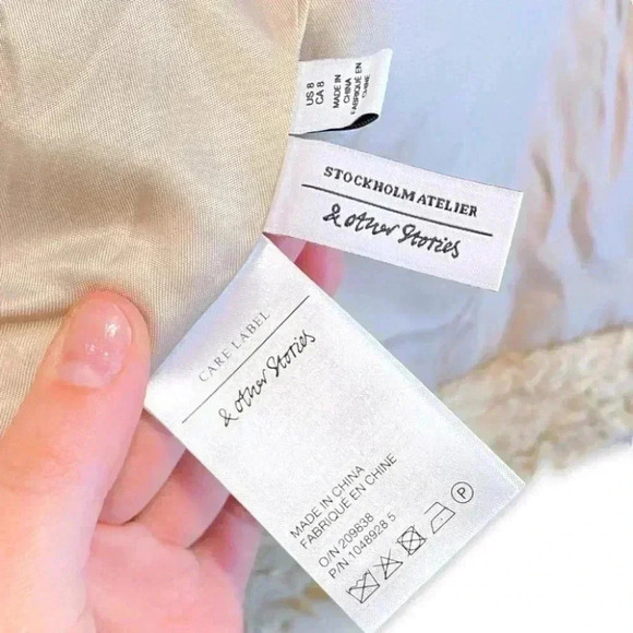 NWT & Other Stories Faux Fur Cozy Teddy Jacket Latte Brown Size 8 - Picture 10 of 11